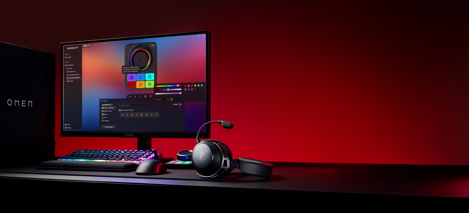 The new HyperX NGENUITY beta is all about you and the way you like to play. When paired with compatible products, you’ll be able to unlock customization tools in a clean, intuitive interface designed for effortless control. The beta is still a work in progress, but we’re excited to show you what we have in store.